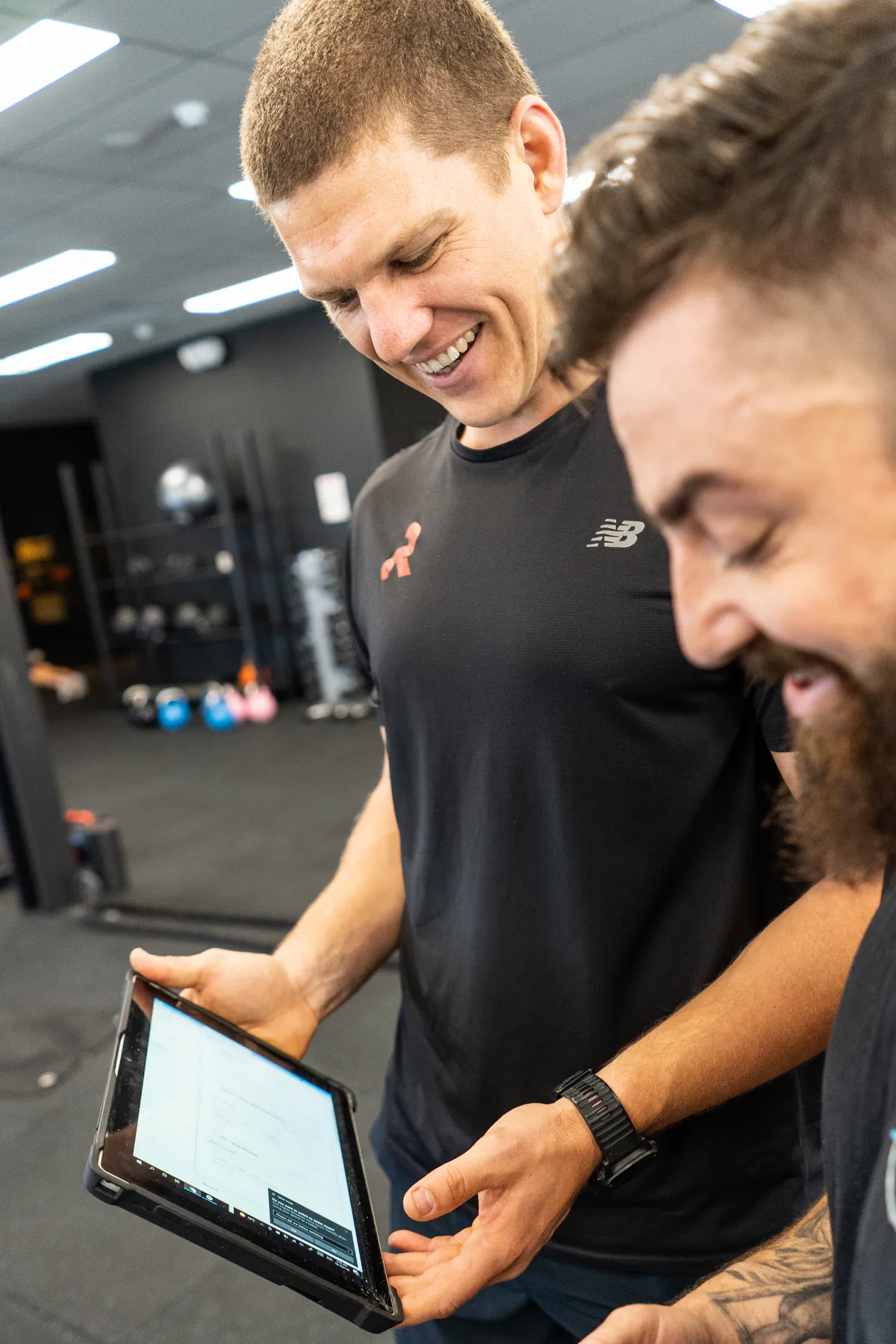 A Conditioning Co coach going through a training program with a client